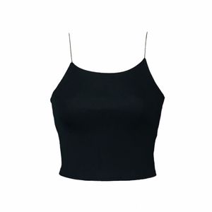 LF Parisian Collection Black Spaghetti Strap Crop